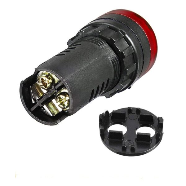 Yellow AC/DC 12V 22mm AD16-22SM LED Signal Indicator Built-in Buzzer - Image 4