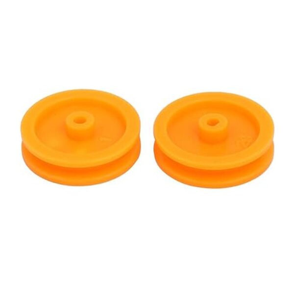 Yellow Plastic Pulley Wheel 7MM - Image 2