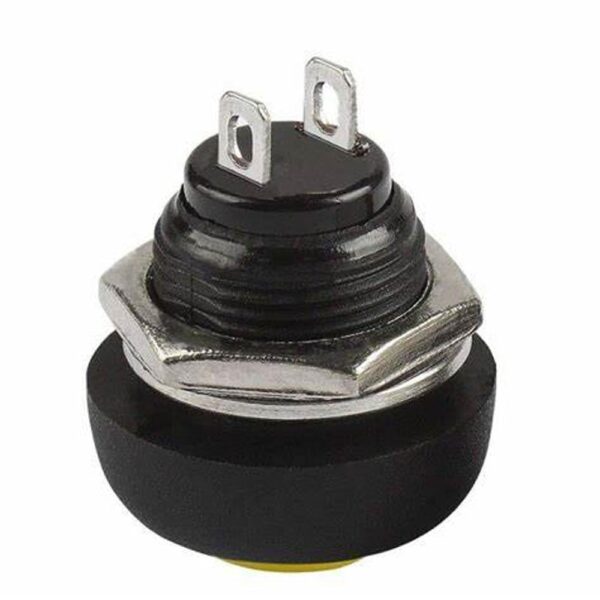 Yellow Waterproof PBS- 33B 12MM 2PIN Self-Reset Mini Round Push Button - Image 2