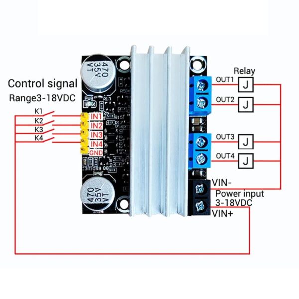 ZK-BM1 10A Dual DC Motor Drive Dodule Forward and Reverse PWM Speed Regulation Dimming 3-18v low Voltage High Current - Image 7