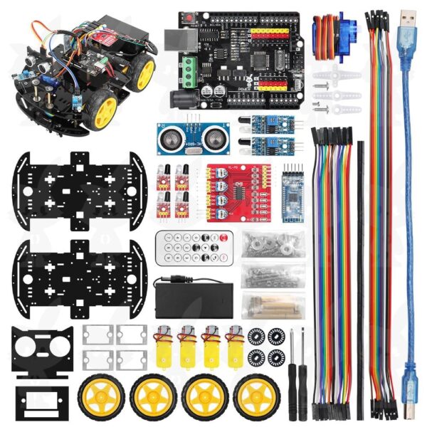 Bluetooth Control Smart Robot Car Kit with Programming Code For Kids - Image 8