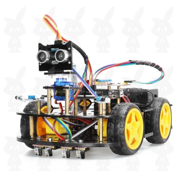 Bluetooth Control Smart Robot Car Kit with Programming Code For Kids - Image 7