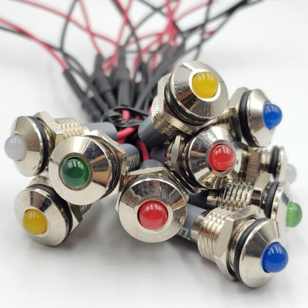 10mm 220v Blue Light Spherical shape metal indicator lamp - Image 2