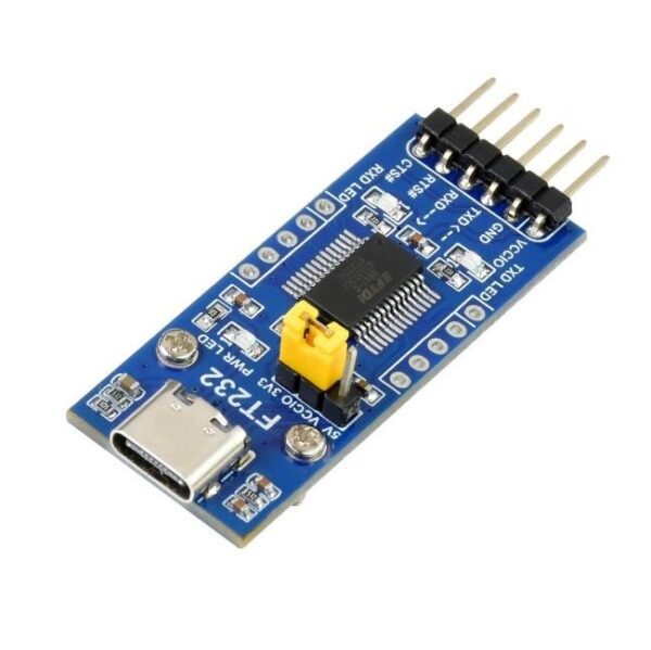 Waveshare FT232 USB UART Board (Type C), USB To UART (TTL) Communication Module, USB-C Connector