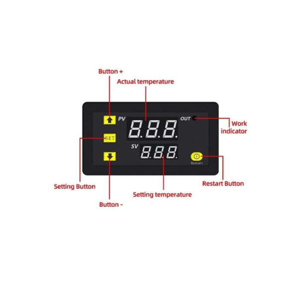 W3230 DC24V Digital Temperature Controller Microcomputer Thermostat Switch - Image 3