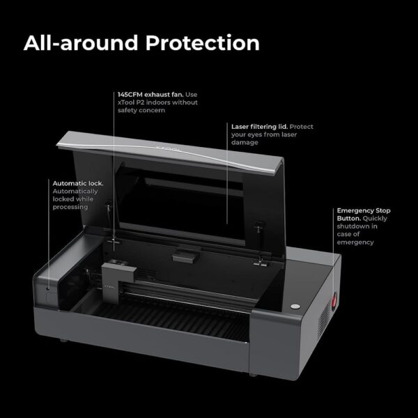 xTool P2 Versatile and Smart Desktop 55W CO2 Laser Cutter - Image 7