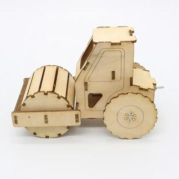 Make-Your-Own Electric Road Roller Toy Model DIY Kit Of MDF - Image 4