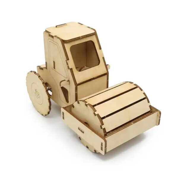 Make-Your-Own Electric Road Roller Toy Model DIY Kit Of MDF - Image 5