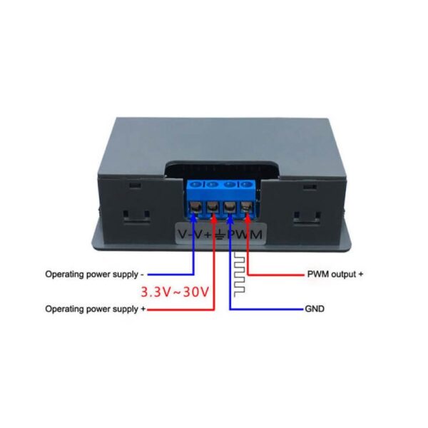 XY-PWM DC 3.3-30V 1Hz-150kHz Digital Display Pulse PWM Signal Generator with Case - Image 3