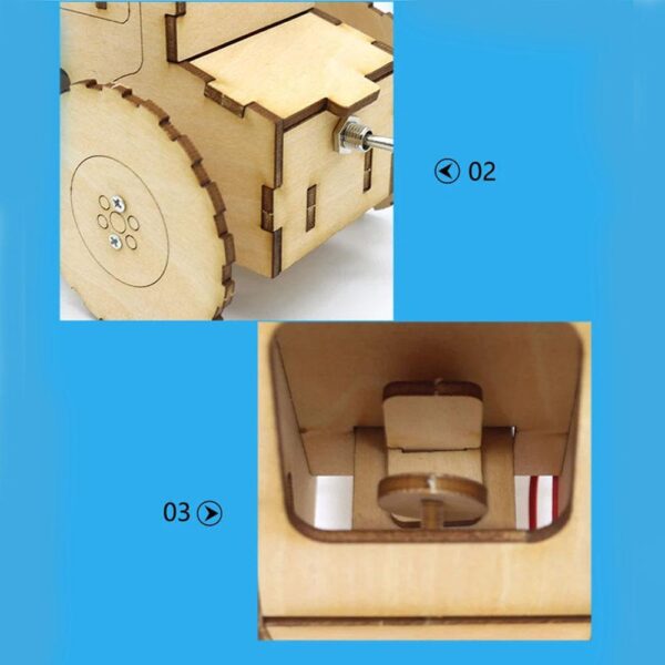 Make-Your-Own Electric Road Roller Toy Model DIY Kit Of MDF - Image 8