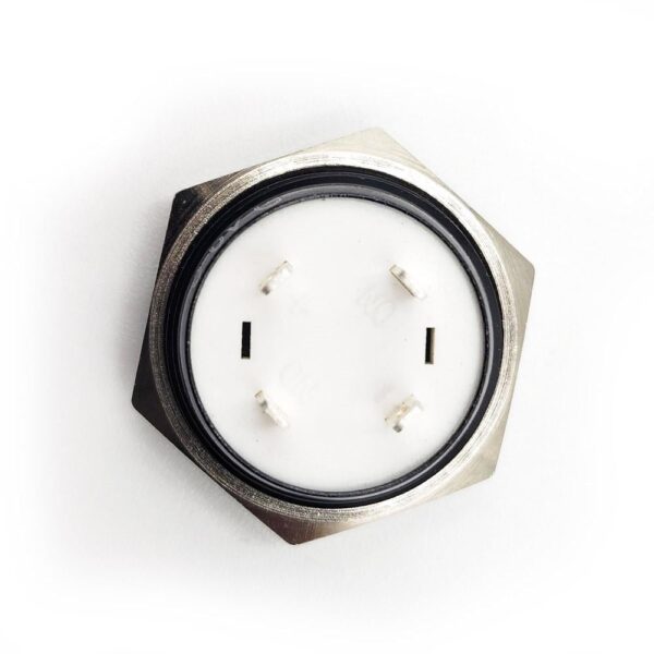 16mm 3-6V White Flat Non-Latching 4-Pins Ultrashort Black Oxide Metal Switch - Image 3