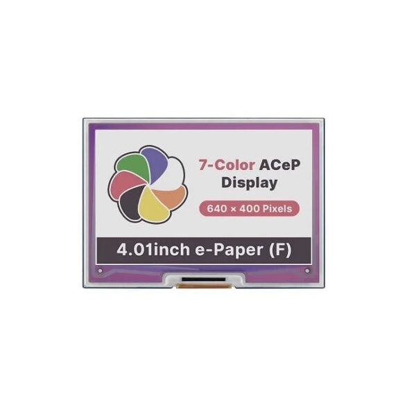 Waveshare 4.01inch 640×400 Pixels ACeP 7-Color E-Paper E-Ink Display HAT for Raspberry Pi