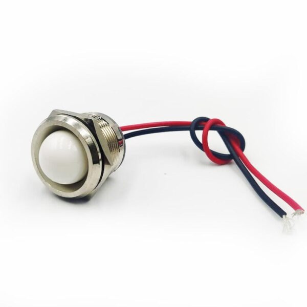 19mm 3-48V White Spherical Shape Metal Indicator Panel Mount LED Lamp - Image 3