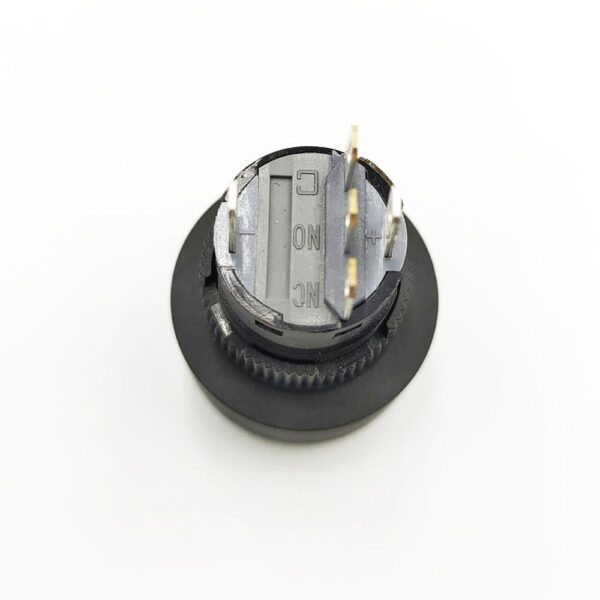 22mm 12-24V 5 Pins White Colour Flat Head Plastic Latching Switch. - Image 3