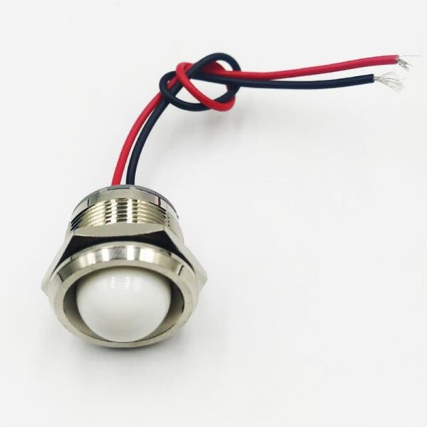 19mm 3-48V White Spherical Shape Metal Indicator Panel Mount LED Lamp - Image 6
